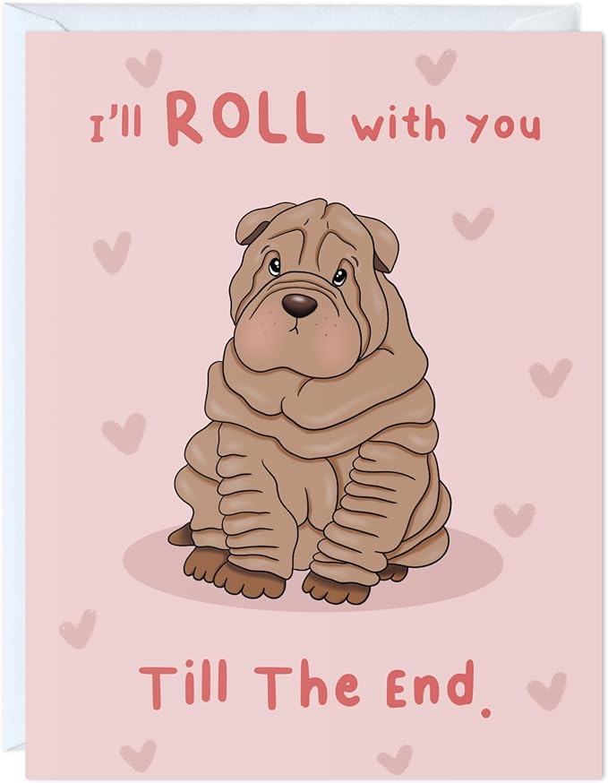 ALY LOU Birthday Card Anniversary Mother's Day Father's Day/Mom Dad/Her Him/Husband Boyfriend/Girlfriend Wife/Greeting Card (I'll Roll With You ...)