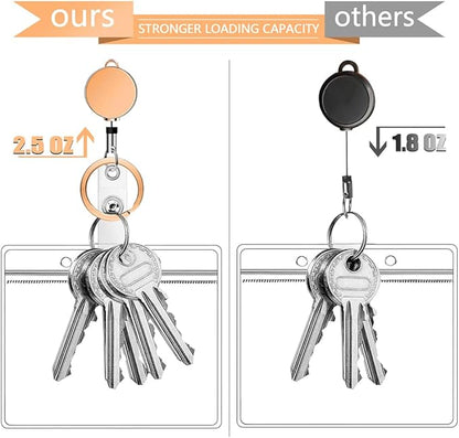 Retractable Lanyards for ID Badges and Keys, Cute Breakaway Teacher Lanyard with Badge Holders and Reels, Silicone Beaded Lanyard for Women, Nurses, Office with 2 Waterproof Card Holders