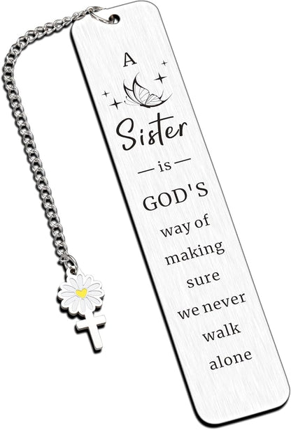 Sister Gifts from Sister Gifts for Women, Sister in Law Sister Birthday Christmas Gifts for Women Friend Sister Bookmarks for Book Lover First Communion Confirmation Graduation Friendship Gifts