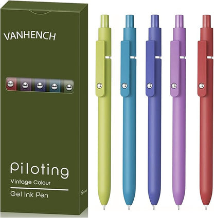 Vanhench Nurse Gifts For Women, Gel Pens, Office Desk Accessories Nursing School Essentials, Nursing Graduation Gift Nurse Practitioner Gifts, Back to School Supplies(5 Pcs Vintage)