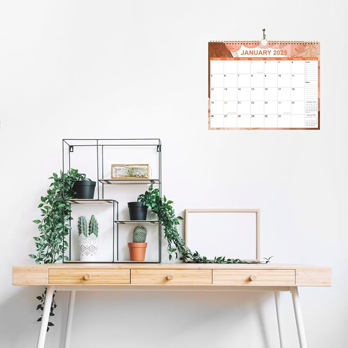 2025-2026 Calendar - Wall Calendar 2025-2026 from January 2025 to June 2026, 18 Months Calendars with Thick Paper, 11" x 14.5", Gold Leaf