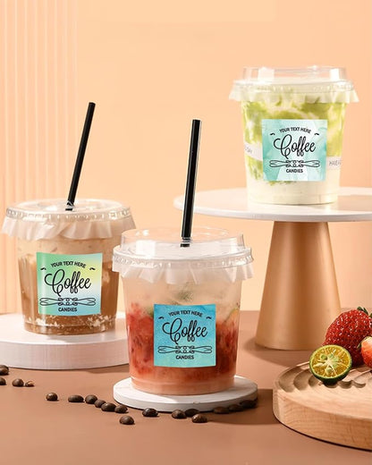 2inch Square Thermal Labels Self-Adhesive, Circle Thermal Printer Labels for Business and Home, Thermal Sticker Labels for/Shipping/Packaging/DIY Logo Design/Thanks Card, 420 pcs/3 Roll