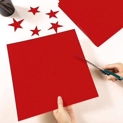 25Sheets Red Cardstock Paper, 8.5 x 11 Card stock for Cricut, Thick Construction Paper for Card Making, Scrapbooking, Craft 90 lb / 250 gsm