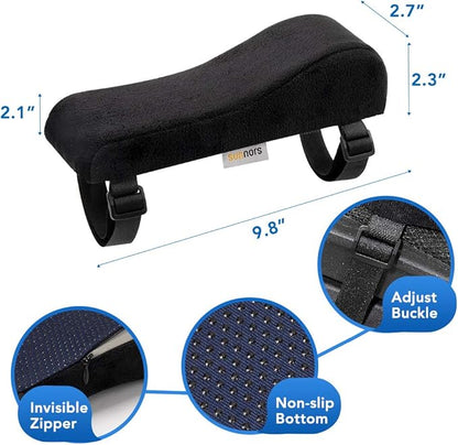 Office Chair Armrest Pads Memory Foam Chair Arm Covers,Universal Elbow Pillow Gaming Chair Arm Rest Cushion for Elbows and Forearms Pressure Relief(Set of 2)