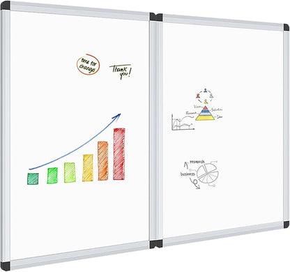 VIZ-PRO Magnetic Dry Erase Board, 36 X 24 Inches, Pack of 2, Silver Aluminium Frame