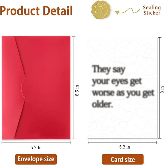 Funny Birthday Card Gift for Him, Her, Husband, Wife, Dad, Mom, Friends – 'Glasses Make You Look Smarter' – Cute Birthday Gift for Eyeglass Wearers, Happy Birthday Card