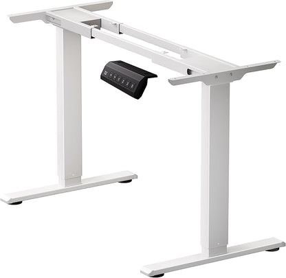 Dual Motor Electric Standing Desk Frame, Height Adjustable Table Legs for Max 90″ x 44″ Desktop with 265 lbs Capacity, Ergonomic Sit Stand Up Desk Base for Home Office, White Frame Only