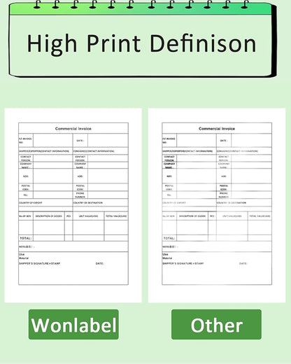 Thermal Printer Paper 8.5 x 11 Inch, US Letter Size Thermal Paper 200 Sheets, Compatible with ITP01/A40 Portable Thermal Printer, Continual Feeding Thermal Paper