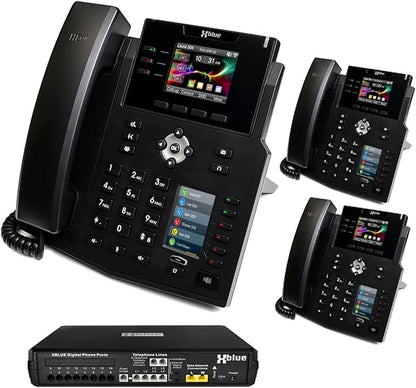 XBLUE X16 Plus VoIP System Bundle with (3) IP9g IP Phones - Including Auto Attendant, Voicemail, Remote Phone Extensions & Call Recording