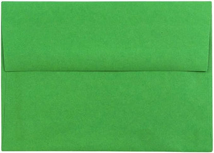 JAM PAPER A6 Colored Invitation Envelopes - 4 3/4 x 6 1/2 - Green Recycled - Bulk 500/Box