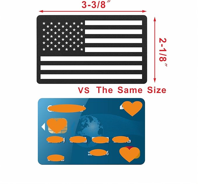 TGCNQ Miranda Warning Card with America Flag - Metal Miranda Rights Card Metal for Police Officers - Police Law Enforcement Accessories