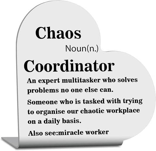 Friend, Coworker Gifts For Women, Funny Birthday Gifts For Her, Anniversary, Office Gifts For Coworkers, Boss, Friends, Heart Stainless Steel Plaque Sign for Work Desk Table Book Shelf Decor -01