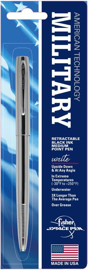 Fisher Space Pen Chrome Cap -O-Matic Space Pen, Blistered (SM4C)