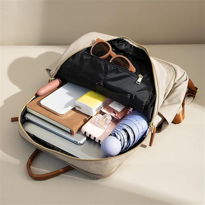 Versatile Oxford Cloth Women's Backpack - Minimalist Design for Daily Commute, Laptop Storage, and More! (Black)