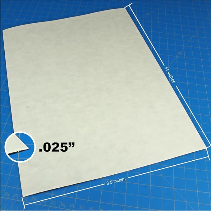 Flexible Steel Vinyl Magnetically-Receptive Sheet | 0.025in Thick | Letter Size 8.5x11 inch | Adhesive Backed Peel and Stick (1)