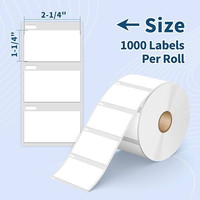 12 Rolls 12000 Labels 2-1/4" x 1-1/4" Direct Thermal Labels Compatible DYMO 30334 Barcodes Address Replacement - Tacnology Label Used with DYMO Labelwriter 450, 4XL, Rollo & Zebra Desktop Printers
