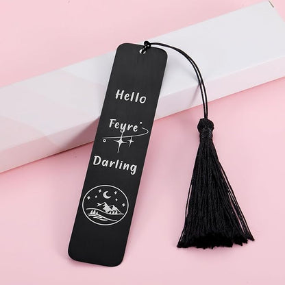 Funny Bookmarks for Women Men Novel Merchandise Bookmark for Fans Book Lovers Hello Fe Darling Reader Birthday Christmas Inspirational Gifts for Female Friends Bookaholic Gifts Bookmark Gifts