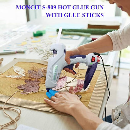 MONVICT Hot Glue Sticks, Pack of 50 (1.54 lb) 6"Long 0.43" Diameter Full-Size Hot Glue Gun Sticks Art Glues Pastes Hot Melt Sticks for Most Large Glue Guns, Clear Glue Sticks for DIY, Arts & Crafts