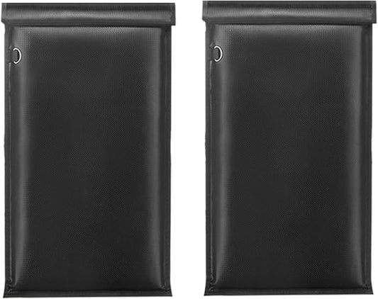 Faraday Bag for Phone, Faraday Pouch for Key Fob, Fireproof & Waterproof Faraday Bags EMP Proof, Faraday Key Fob Protector, Cell Phone Signal Jammer (2 Pack)
