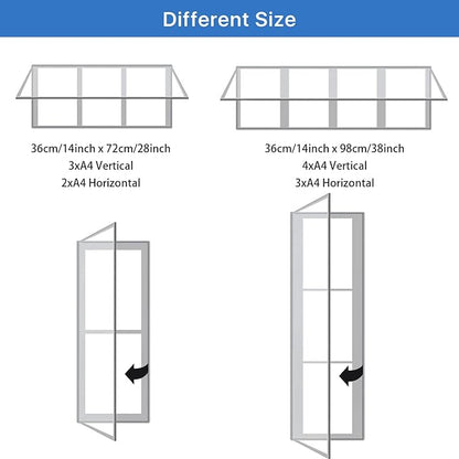 SWANCROWN Locking Bulletin Board Tamper-Proof Notice Board Cork Display Case Wall-Mounted for K12 Office Dentists, 38x14 inch