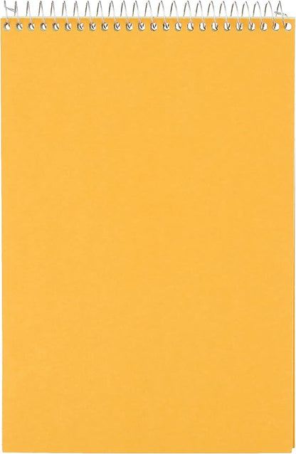 National Brand Steno Notebook with Brown Board Cover, Green Eye-Ease Paper, Gregg Ruled, 6" x 9", 12 Notebooks with 60 Sheets Each (36646-12)