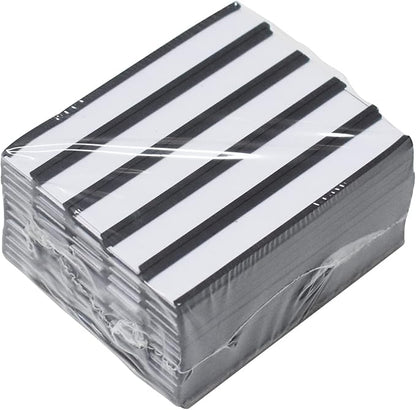 C Channel Magentic Label Holders 0.5x3 Inch with Paper Inserts and Clear Plastic Protectors,Magnetic Data Card Holders File Cabinet Labels,Pack of 50