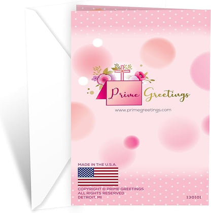 Prime Greetings Religious Birthday Card For Mom, Made in America, Eco-Friendly, Thick Card Stock with Premium Envelope 5in x 7.75in, Packaged in Protective Mailer