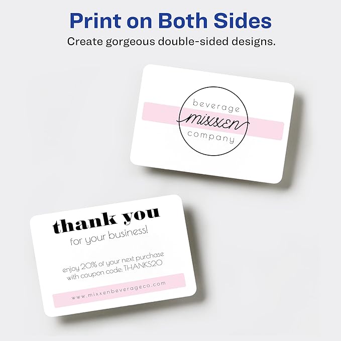 Avery Postcards with Rounded Corners and Sure Feed Technology, 3.5" x 5", Matte White, 100 Total, Laser/Inkjet Printable Cards (5625)