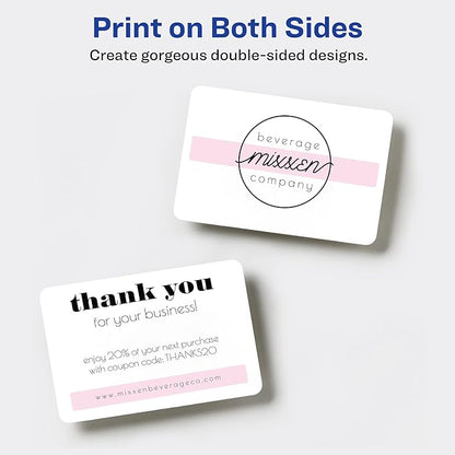 Avery Postcards with Rounded Corners and Sure Feed Technology, 3.5" x 5", Matte White, 100 Total, Laser/Inkjet Printable Cards (5625)