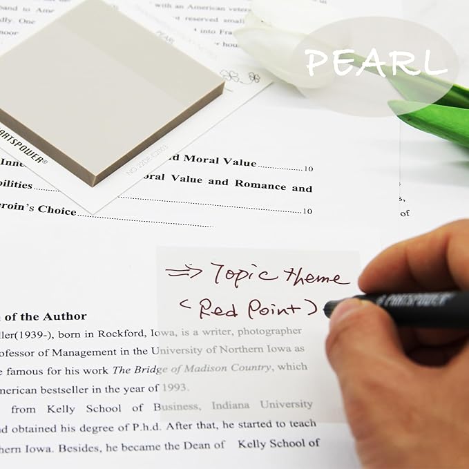 Pastel Transparent Sticky Notes, 4 Pads 3X3 Inch See Through Annotating Sticky Notes for Annotating, Bible Journaling Supplies, Office School Supplies, 50 Sheets/Pad