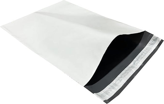 Colored Poly Mailers Pack of: Be creative with your packaging with Colored mailers (White, 10" x 13" pack of 200)