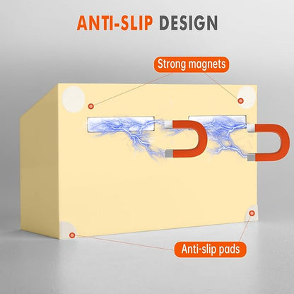 BEYGORM Magnetic Dry Erase Marker Holder for Whiteboard,Non-slip Acrylic Magnet Pen Holder for Fridge Refrigerator,Locker Organizer for Work,Locker Accessories,Pencil Cup for Desk(Beige)