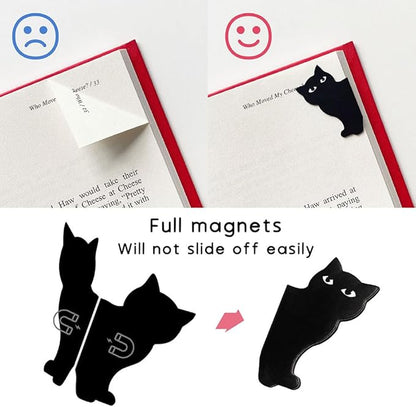 Magnetic Bookmarks - 18 Pieces Assorted Cute Book Markers Clip Set for Teachers Students Book Lovers Reading, for School Office Home Supplies, Kawaii Cat Magnet Page Markers