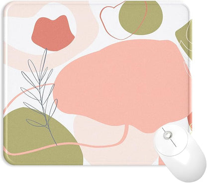 eulps Mouse Pad with Stitched Edge, Multiple Patterns Computer Mouse Pads with Non-Slip Rubber Base, Washable Cloth Mousepad, for Gaming, Laptop, PC (Rose Bloom)