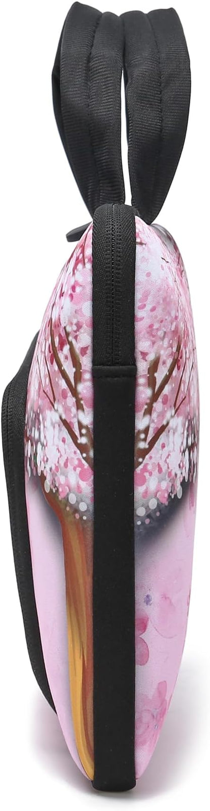 11.6 12 12.5 inch Laptop Sleeve Chromebook Case Ultrabook Case Notebook Sleeve Tablet Case Neoprene Handle Sleeve for Men Women, Two Pockets Fit Apple MacBook Air Samsung Acer HP DELL (Cherry Blossom)