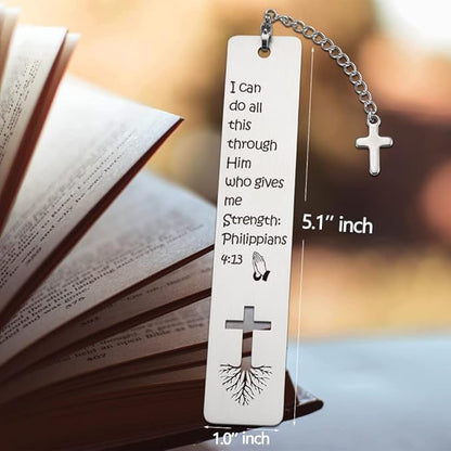 Inspirational Christian Gift for Women, Tassel with Bible Verse Bookmark Funny Gift for Women, Christmas Birthday Bookmarks Gifts for Female Bookworms Friends Sister Girl Book Club Religious Gift-ZB3