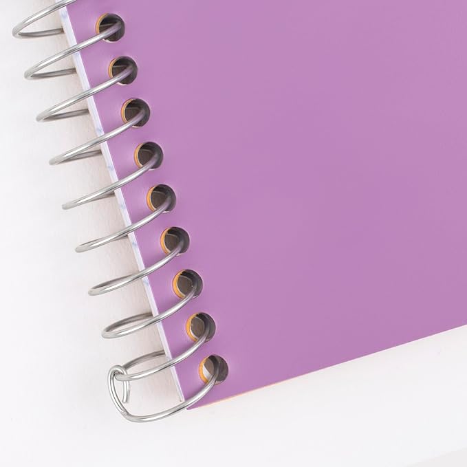 Five Star Spiral Notebook, 2 Subject, College Ruled, 9 1/2" x 6" 80 Sheets, Amethyst Purple (840029CF1-ECM)