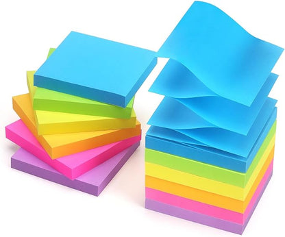 Early Buy Pop Up Sticky Notes 3x3 Refills Self-Stick Notes 12 Pads, 6 Bright Colors, 100 Sheets/Pad