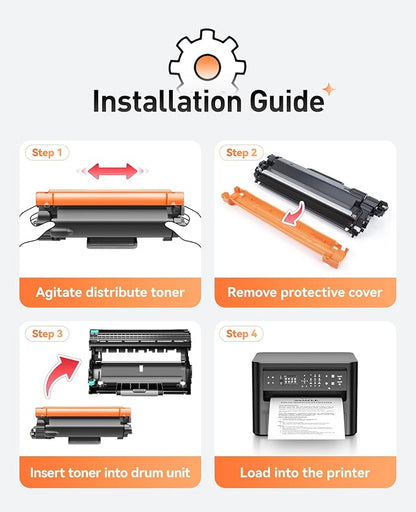 TN830XL Toner Cartridge High Yield Compatible with Brother TN830XL TN830 TN 830 Toner Cartridges to use with HL-L2460DW DCP-L2640DW HL-L2480DW HL-L2400D HL-L2405W MFC-L2820DW Printer (2 Black)