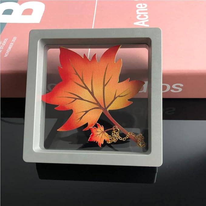 Bookmarks for Book Lovers Book Marks for Reading Women Birthday Graduation Christmas Gifts for Her Cute Metal Bookmark Book Markers Stocking Stuffers for Teens (Maple Leaf)