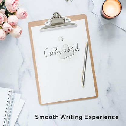 Cambond Black Pens Ballpoint Pens - Fancy Pens Comfortable Writing Gift Mini Conical Sliver Pen Slim Retractable Smooth Writing Bulk 1.0mm Medium Poin, 10 Pack (Silver)