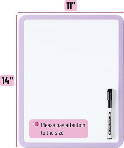Mr. Pen- Dry Erase Board, 14” x 11” with a Black Dry Erase Marker, Purple Frame, Small White Board Dry Erase, Dry Erase Board Small Dry Erase Board, Small Whiteboard