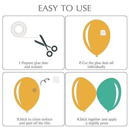 ALLFUN 1000 Pieces Clear Glue Points Dots Double Sided Adhesive Removable for Balloons Craft Sticky