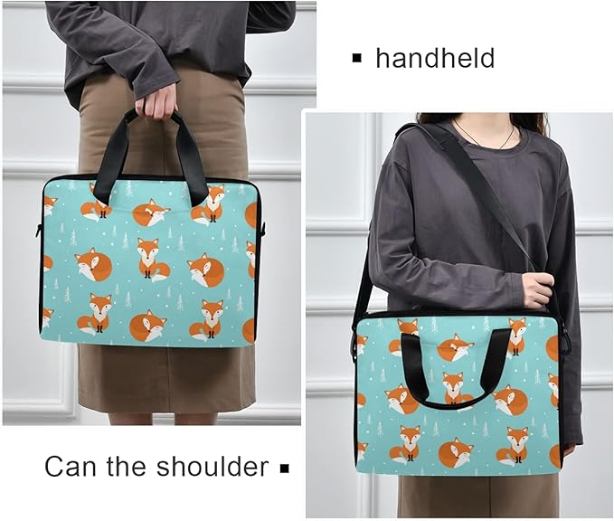Fox Laptop Bag Case Laptop Messenger Bag Briefcase for Men Women