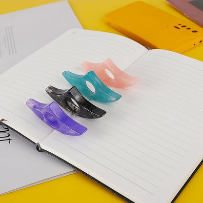 Thumb Book Page Holder for Reading 2Pack，Starry Ring Opener Bookmark，Readers Reading Finger Holder Book Lovers Gifts (Pink,Black)