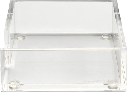russell+hazel Acrylic Sticky Notes Bloc Tray, Home and Work Office Organization, 4” W x 4” L x 1.5” H, 1 Count