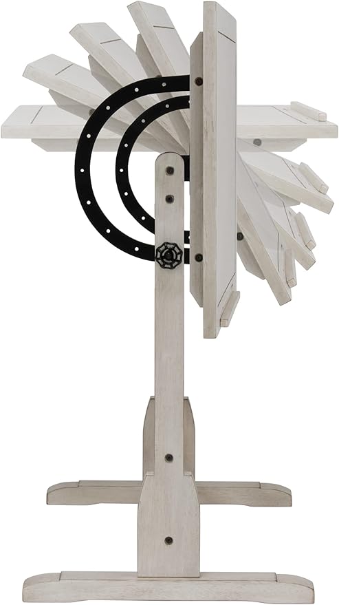 Studio Designs Vintage Drawing/Drafting Table with Pencil Ledge - 36" W x 24" D - Coastal Whitewash - Adjustable Tilting Top