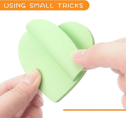 Heart Shape Sticky Notes 4 Color Pastel Colorful Sticky Pad 75 Sheets/Pad Self-Sticky Note Pads