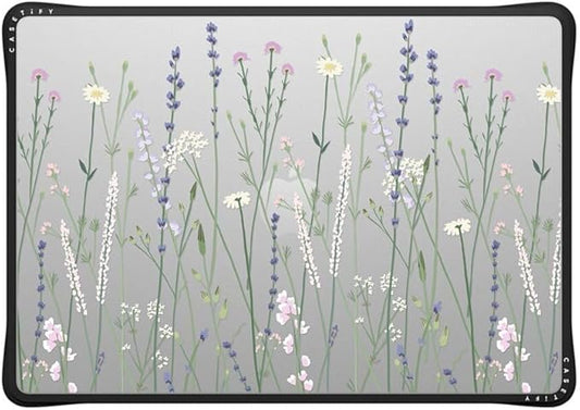 CASETiFY Impact MacBook Air 15" (2023/2024) Case [Enhanced Protective Corner Design/Ventilation Cutouts/Anti-Slip Grip] - Gigi Garden Florals - MacBook - Clear Black