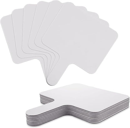 Acrux7 25 Pack Dry Erase Paddles 10" x 8" Handheld Whiteboard Paddles, Double Sided White Board Paddles, Small Dry Erase Answer Paddles for Classroom, Teaching, Auction, Office, Meeting, Party